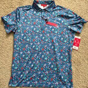 NWT Redvanly Men's Louis Polo Golf Shirt - Marine Multi - R2520 - Size Medium